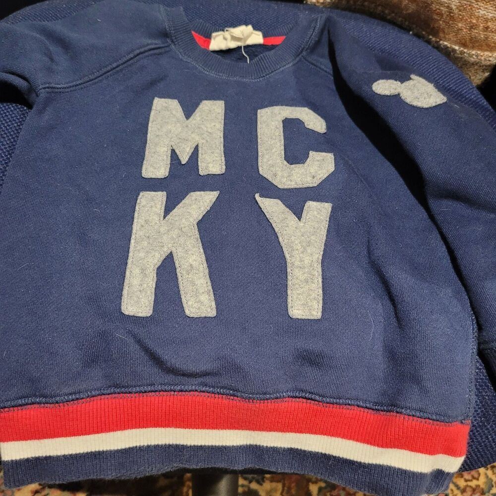 MCKY Mickey Mouse Crewneck Sweatshirt Toddler 3T Blue Gap x Disney Retro 3T 3
